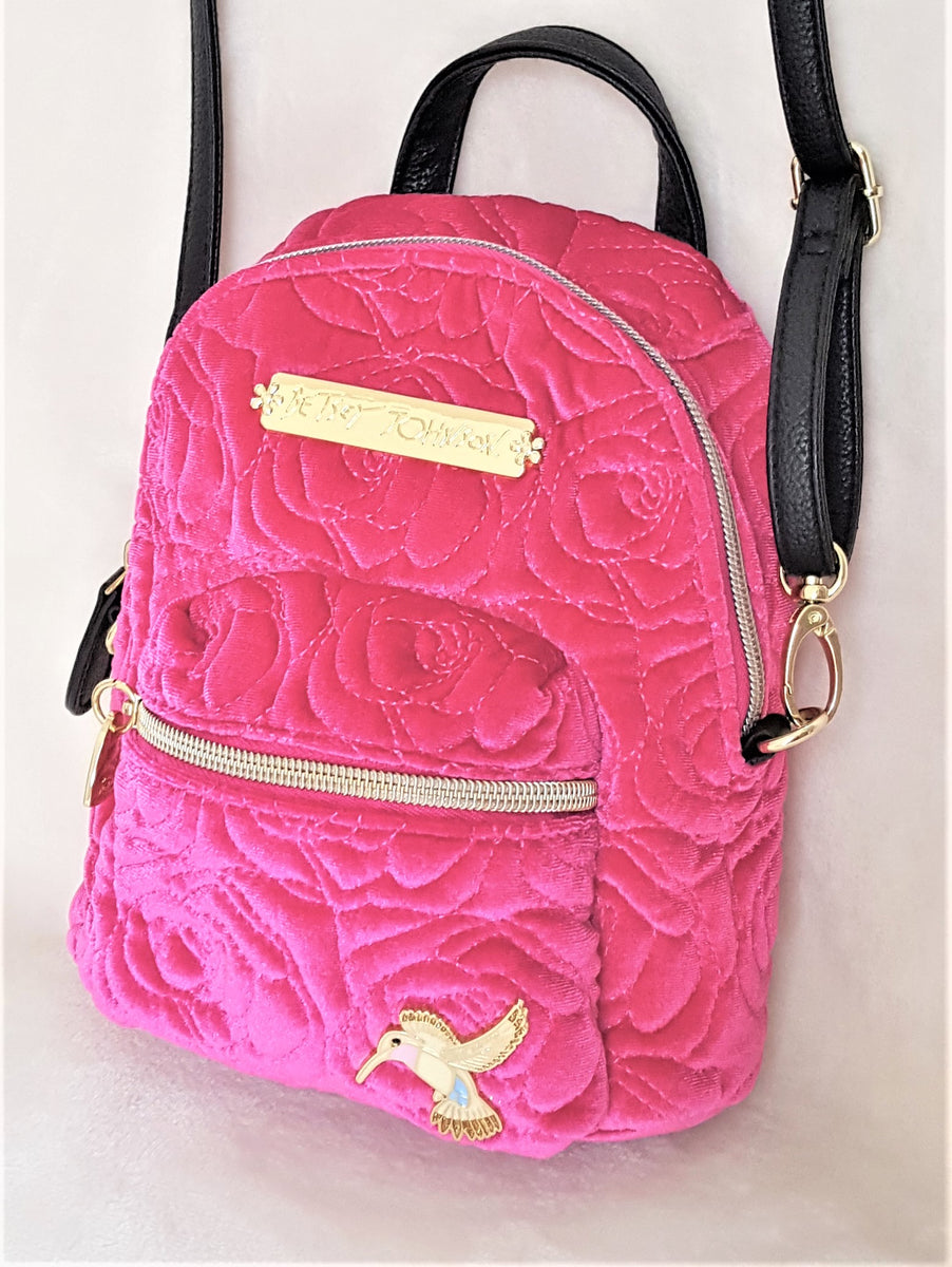 Betsey Johnson Velvet MINI Convertible Cross-Body Bag
