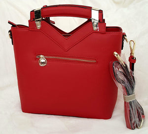 CATHERINE MALANDRINO Scarlet Red Florence Tote Handbag - Urban Flair USA