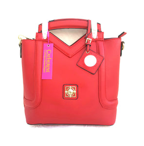 CATHERINE MALANDRINO Scarlet Red Florence Tote Handbag - Urban Flair USA