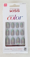 Load image into Gallery viewer, KISS SALON COLOR 28 Press-On Nails Medium Oval IRIDESCENT GRAY #72576 - Urban Flair USA