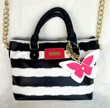 Load image into Gallery viewer, Betsey Johnson Purse XBODY PINCH SATCHEL BAG - STRIPE - Urban Flair USA