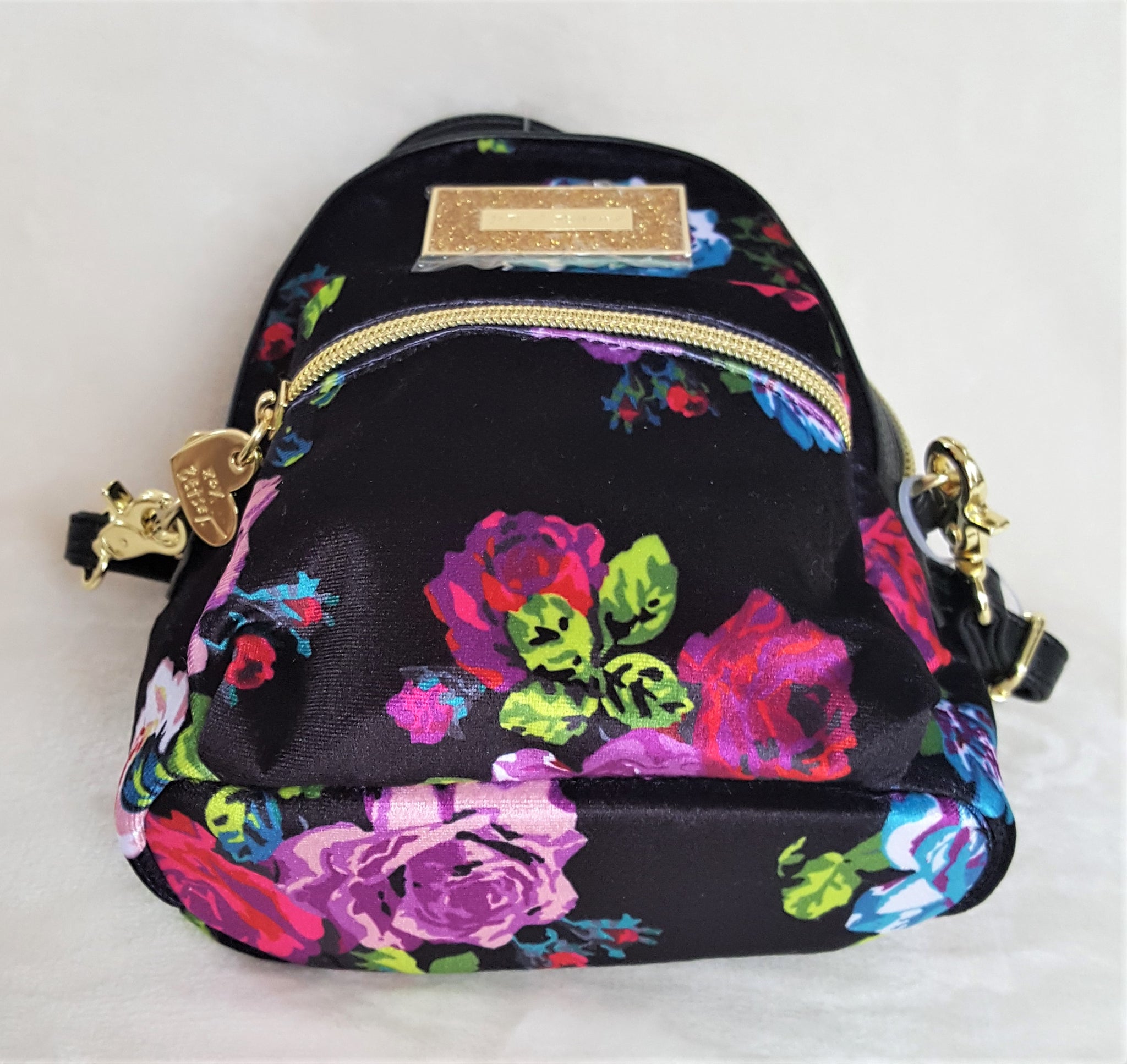 betsy johnson convertable mini backpack Betsey Johnson Velvet MINI Convertible Cross-Body Bag