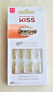 KISS Gel Fantasy 24 Gel Nails FAUX REAL # 60670 - Urban Flair USA