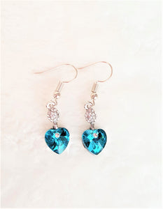 Fashion Earrings Crystal Heart Cubic Zircon - Urban Flair USA