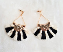 Load image into Gallery viewer, Urban Flair Tassel Earrings Gold tone Chain Triangle Fringe - Urban Flair USA