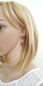 Fashion Earrings Pink Crystal Heart Cubic Zircon - Urban Flair USA