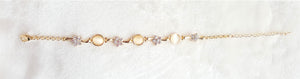 Fashion Bracelet Cats's Eye Stone Crystal Rhinestone Gold Color Chain Link Handmade Jewelry - Urban Flair USA