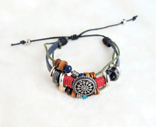 Load image into Gallery viewer, Bracelet Vintage style Black Leather Metal Charms Wrap Adjustable Layered Bohemian Bracelet - Urban Flair USA