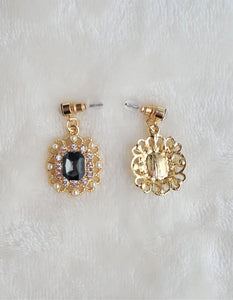 Earrings Cubic Zircon Crystal Rhinestone Pearl Square shaped, Wedding Jewelry, Party wear Earrings - Urban Flair USA