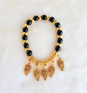 Charm Bracelet Beaded Stretch Bracelet Fashion Bracelet, Luck Owl Bracelet, Designer Boho Jewelry - Urban Flair USA