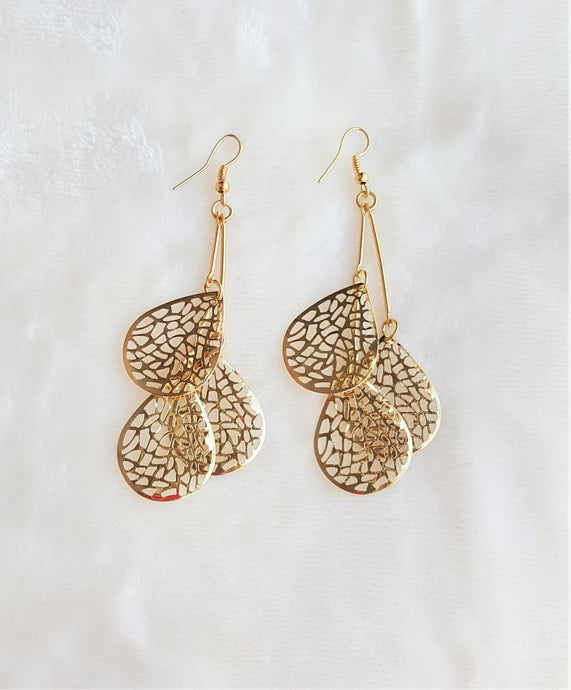 Fashion Earrings Dangle Drop Gold tone Trendy Style Party wear Light weight Earrings by UrbanFlair - Urban Flair USA