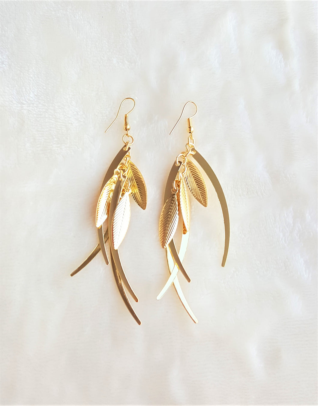 Fashion Earrings Leaves Gold tone Trendy Style Party wear Light weight Earrings by UrbanFlair - Urban Flair USA
