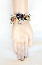 Load image into Gallery viewer, Bracelet Black Beaded Ethnic Bohemian with Charm, Gold, Black, Brown - Urban Flair USA