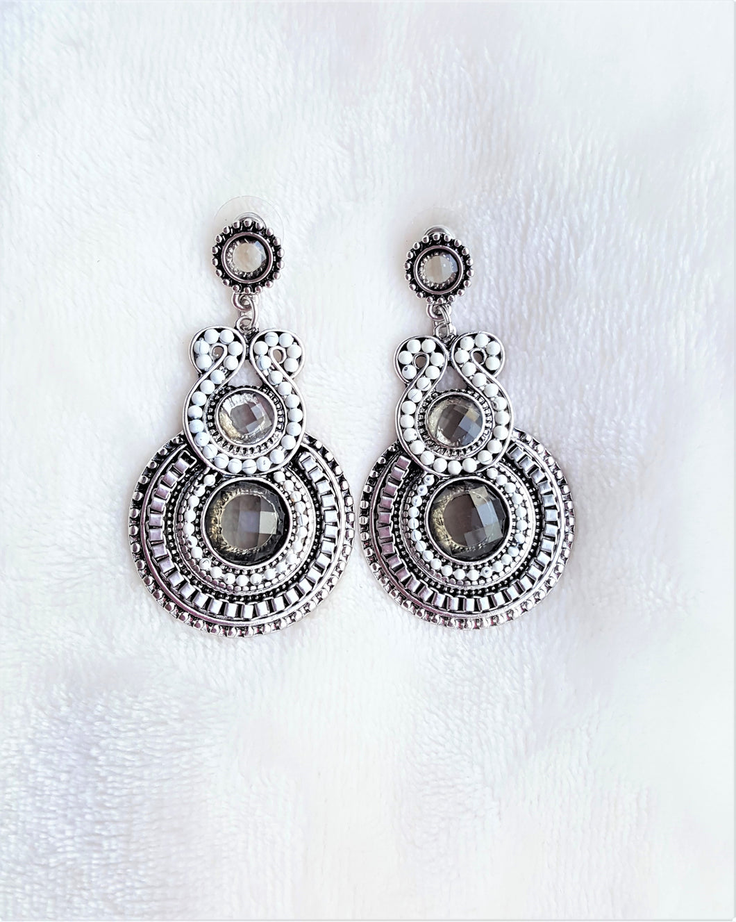 Earrings Vintage Ethnic Party wear Antique Silver Dangle Drop Earring, Boho Jewelry by UrbanFlair - Urban Flair USA
