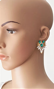 Earrings Crystal Stud Rhinestone Designer Party wear Earrings by UrbanFlair - Urban Flair USA