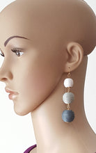 Load image into Gallery viewer, Bon Bon Earrings Ball Triple Tier Drop Dangle Earring,Boho Chic Designer, Beach Jewelry Earrings, Statement Earring, Gift for Her - Urban Flair USA