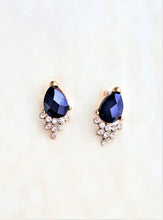 Load image into Gallery viewer, Fashion Earrings Navy Blue Gold Vintage Design Cluster Ear Jacket Earrings - Urban Flair USA