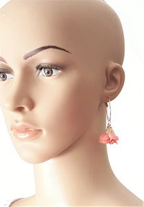 Fashion Earrings Floral, Flower Tassel Gold Hoop Earrings by UrbanFlair - Urban Flair USA