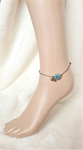 Anklet Adjustable Leather Cord, Charm Anklet, Jingle Bell Anklet - Urban Flair USA