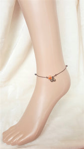 Anklet Leather Cord Adjustable, Charm Anklet, Jingle Bell Anklet - Urban Flair USA