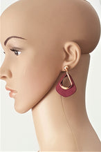 Load image into Gallery viewer, Fashion Earrings Wood Vintage Style Plywood Brown Green Wine Red Gold - Urban Flair USA
