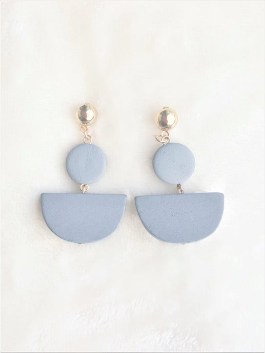 Fashion Wood Earrings Gray Gold, Wooden Dangle Drop Earrings - Urban Flair USA