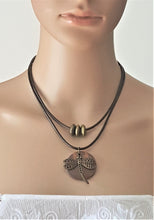 Load image into Gallery viewer, Choker Necklace Vintage with Wooden &amp; Antique Gold Pendant - Urban Flair USA