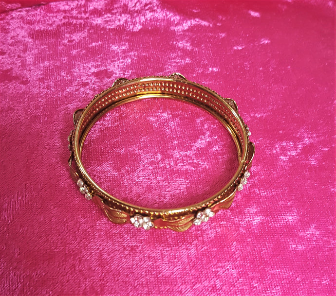 Vintage Metal Rhinestones Bangle - Urban Flair USA