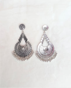 Fashion Earrings Long Big Earrings Designer Oxidized Silver Jewelry - Urban Flair USA