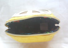 Load image into Gallery viewer, Betsey Johnson Yellow Kitsch Nylon Travel Cosmetic Case Pouch - Urban Flair USA