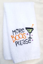 Load image into Gallery viewer, Halloween Hand Towel Custom Embroidered White Spa Towel