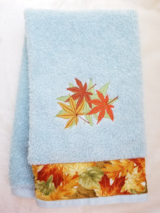 Hand Towel Embroidered Fall Harvest Towel Kitchen Spa Bath Home Décor