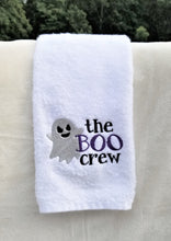 Load image into Gallery viewer, Halloween Hand Towel Custom Embroidered White Spa Towel