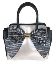 Load image into Gallery viewer, Betsey Johnson SATCHEL OVERSIZED BOW - TAUPE - Urban Flair USA