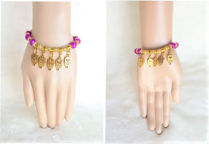 Charm Bracelet Beaded Stretch Bracelet Fashion Bracelet, Luck Owl Bracelet, Designer Boho Jewelry - Urban Flair USA