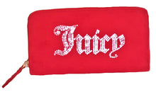 Load image into Gallery viewer, Juicy Couture Women&#39;s ZIP AROUND WALLET W/ JUICY RHINESTONE - RED - Urban Flair USA
