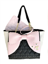 Load image into Gallery viewer, Betsey Johnson SHOPPER WITH POUCH - BLACK - Urban Flair USA
