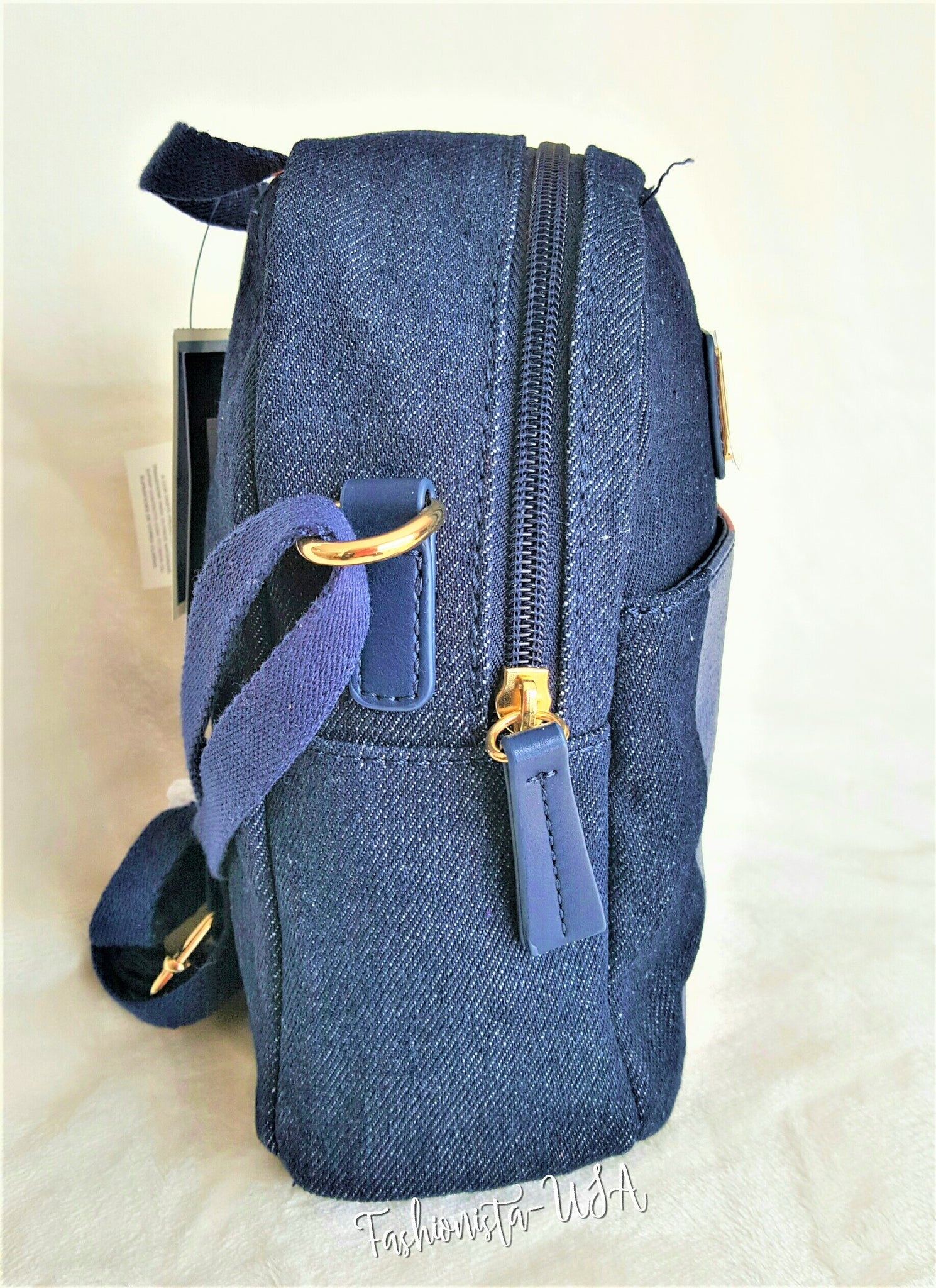 Upcycled Patched Denim & Felt Jeans Travel Backpack