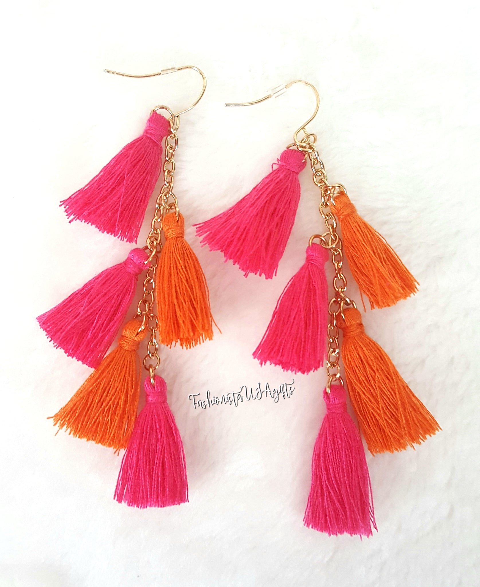 Tassel 2025 earrings orange