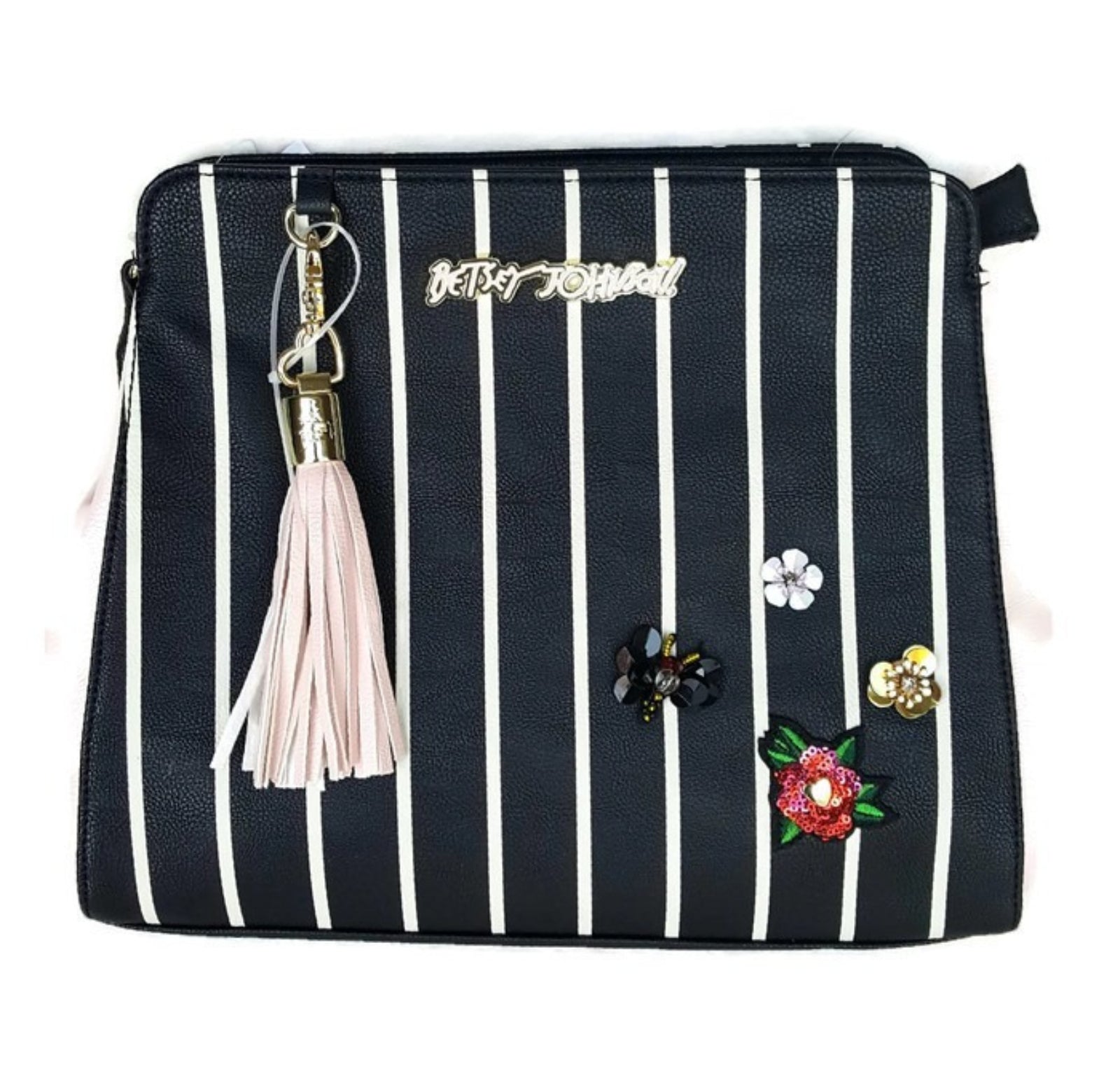 Betsey Johnson SATCHEL STRIPE – Urban Flair USA - Main Image
