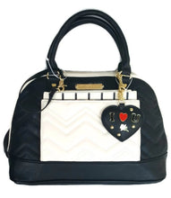 Load image into Gallery viewer, Betsey Johnson DOME WITH POUCH - BLACK / CREAM - Urban Flair USA