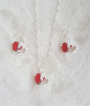 Load image into Gallery viewer, 925 Silver Set Necklace Pendant Earring Set with Ruby, UrbanFlair Valentine Speacial !! - Urban Flair USA