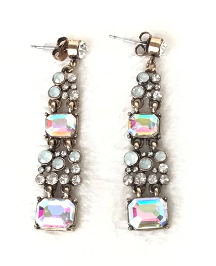 Multi-Color Crystal Rhinestones Earring Vintage Dangle Drop Fashion Earring - Urban Flair USA